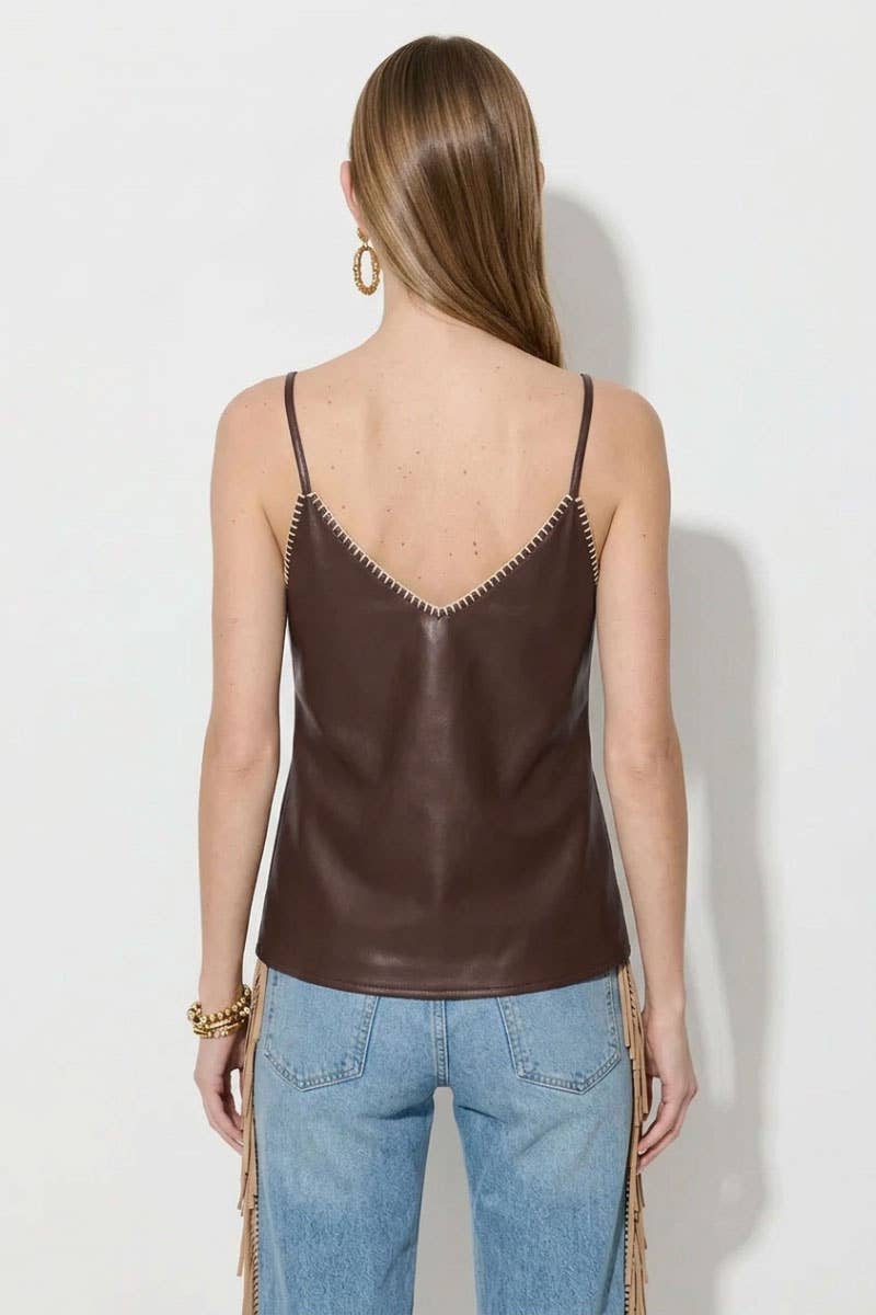 Vegan Leather Cami by Naked Zebra
