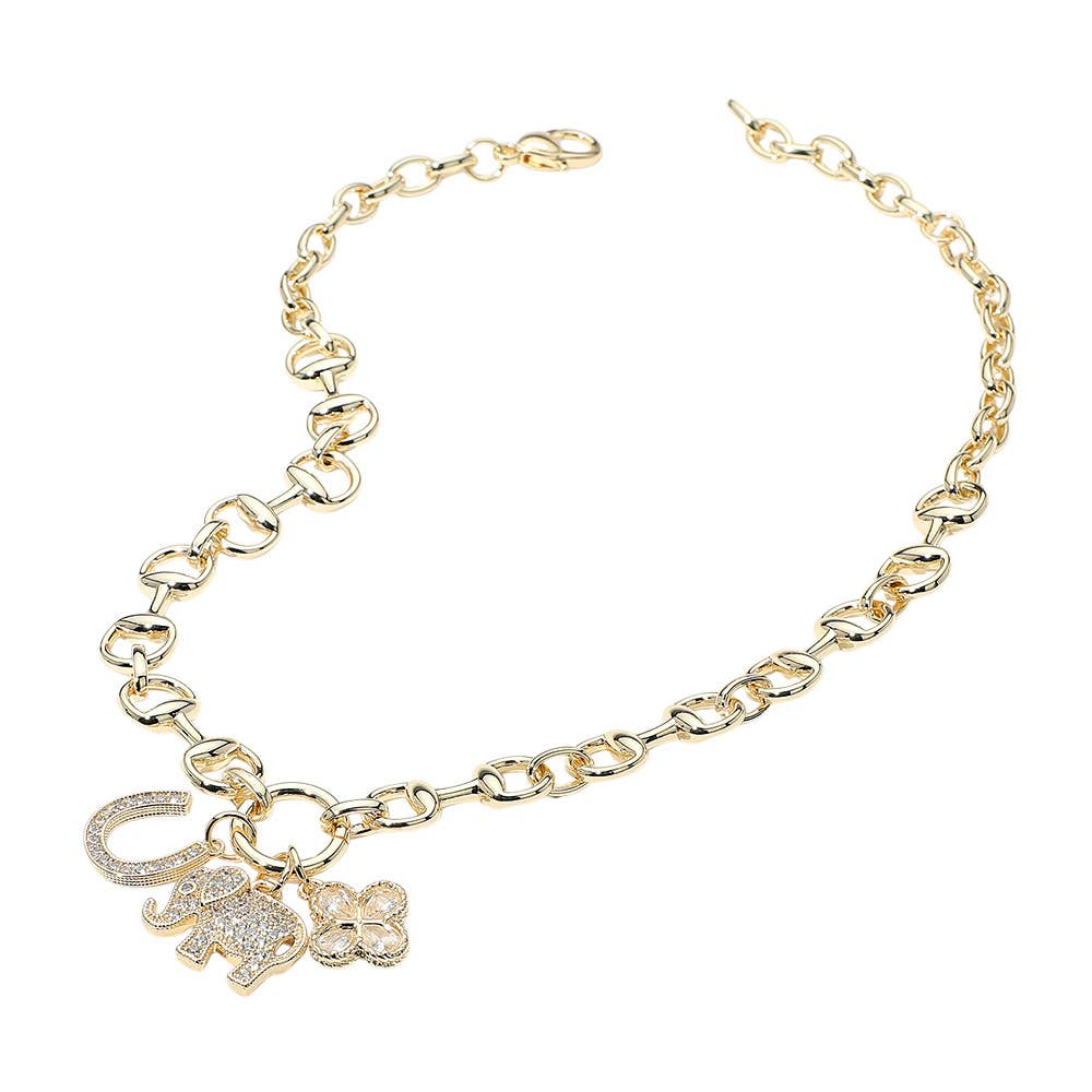 14K Gold Plated Good Luck Chain Necklace