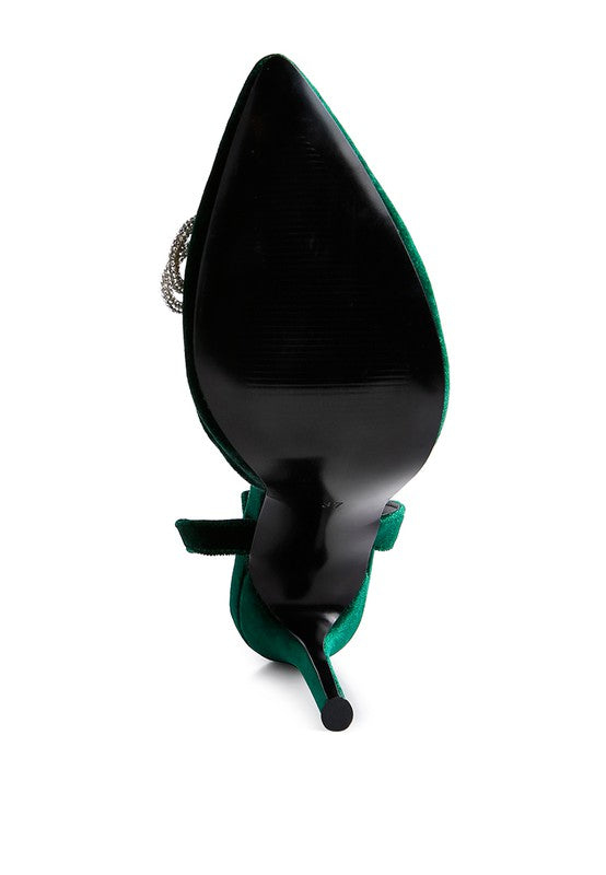 Sasha Rhinestone Embellished Lace Up Sandals