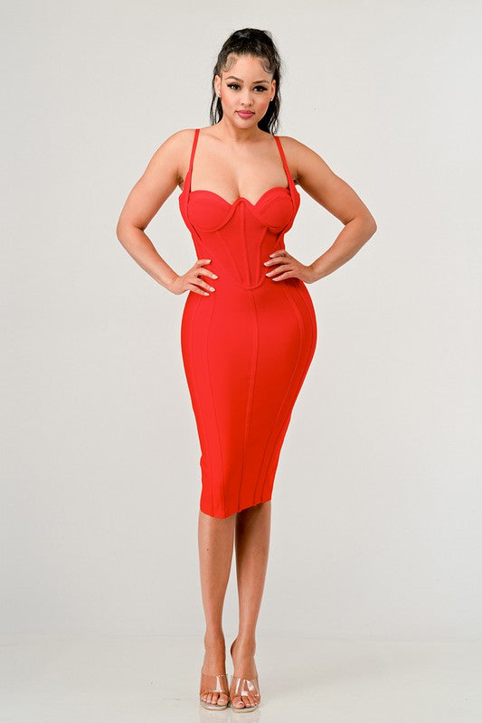 Diva corset bandage mini dress