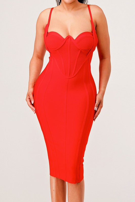 Diva corset bandage mini dress