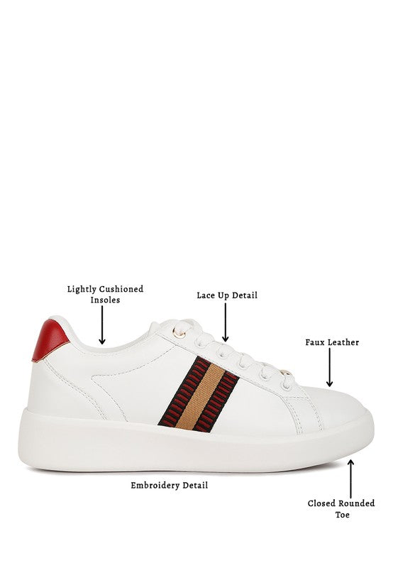 FREEDOM Embroidery Detail Sneakers