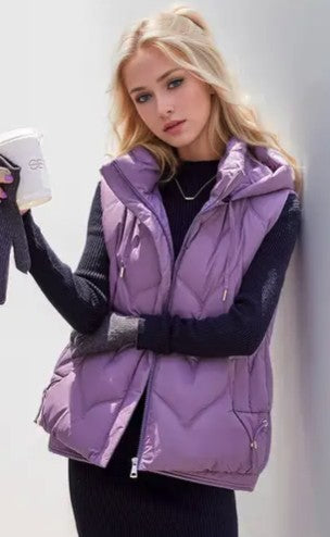 Tasha Puffer vest with Hoodie