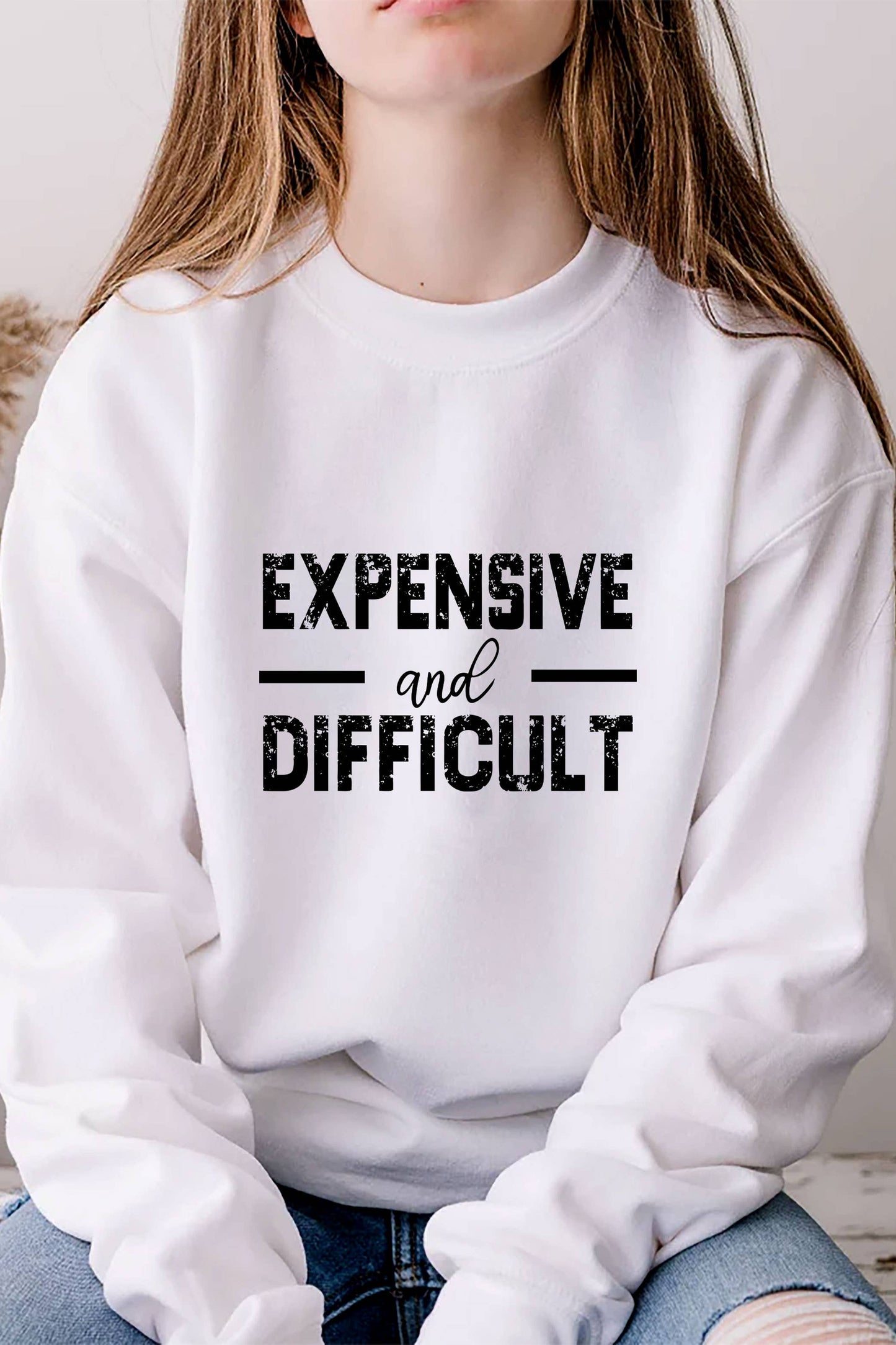 Expensive and Difficult, Unisex Crewneck Fleece Sweatshirts