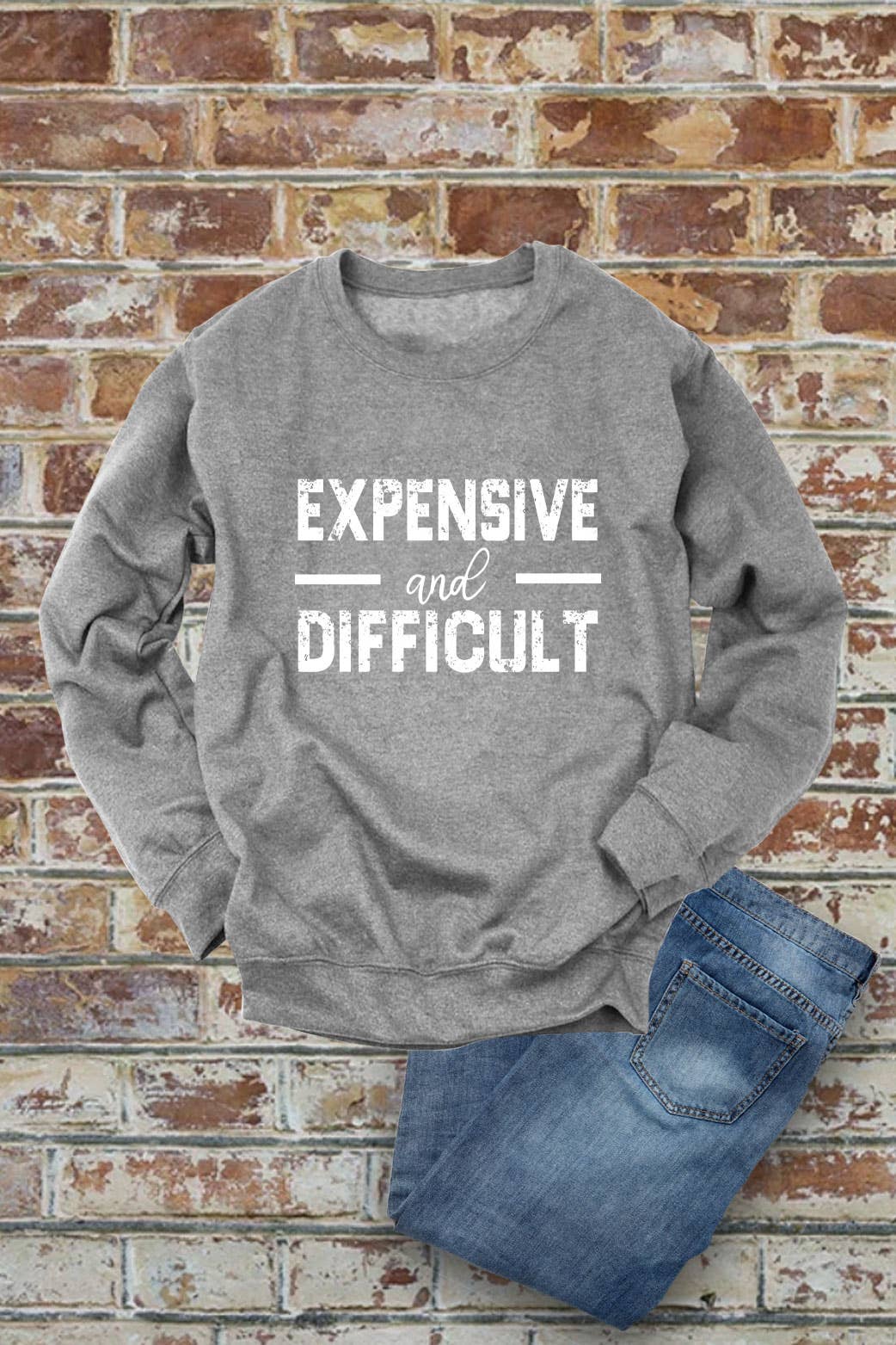 Expensive and Difficult, Unisex Crewneck Fleece Sweatshirts