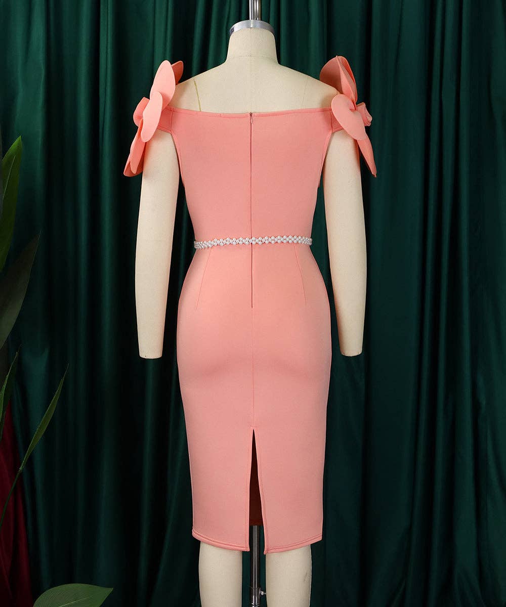 Tatyana Floral Appliqué Evening Gown