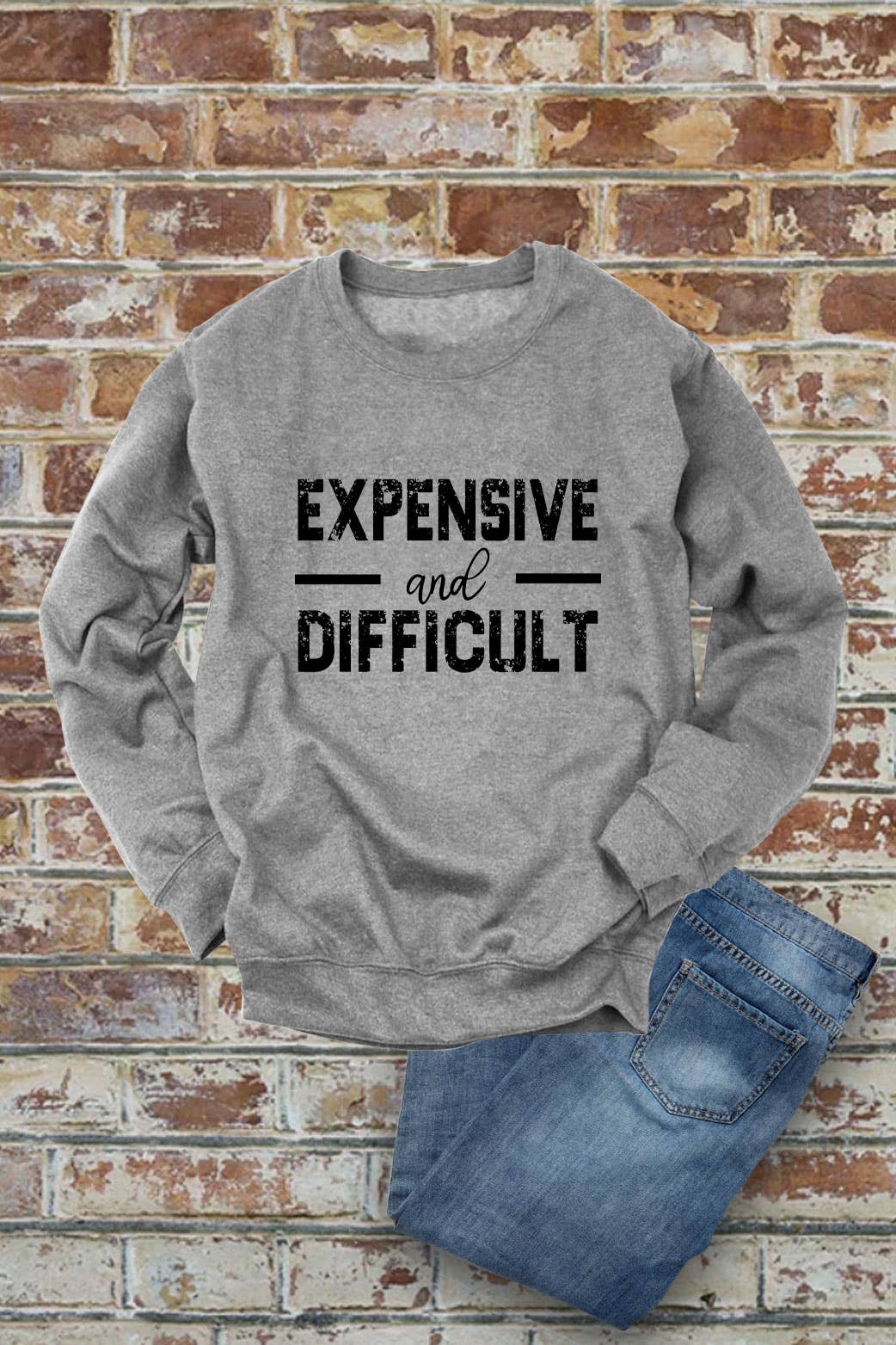 Expensive and Difficult, Unisex Crewneck Fleece Sweatshirts