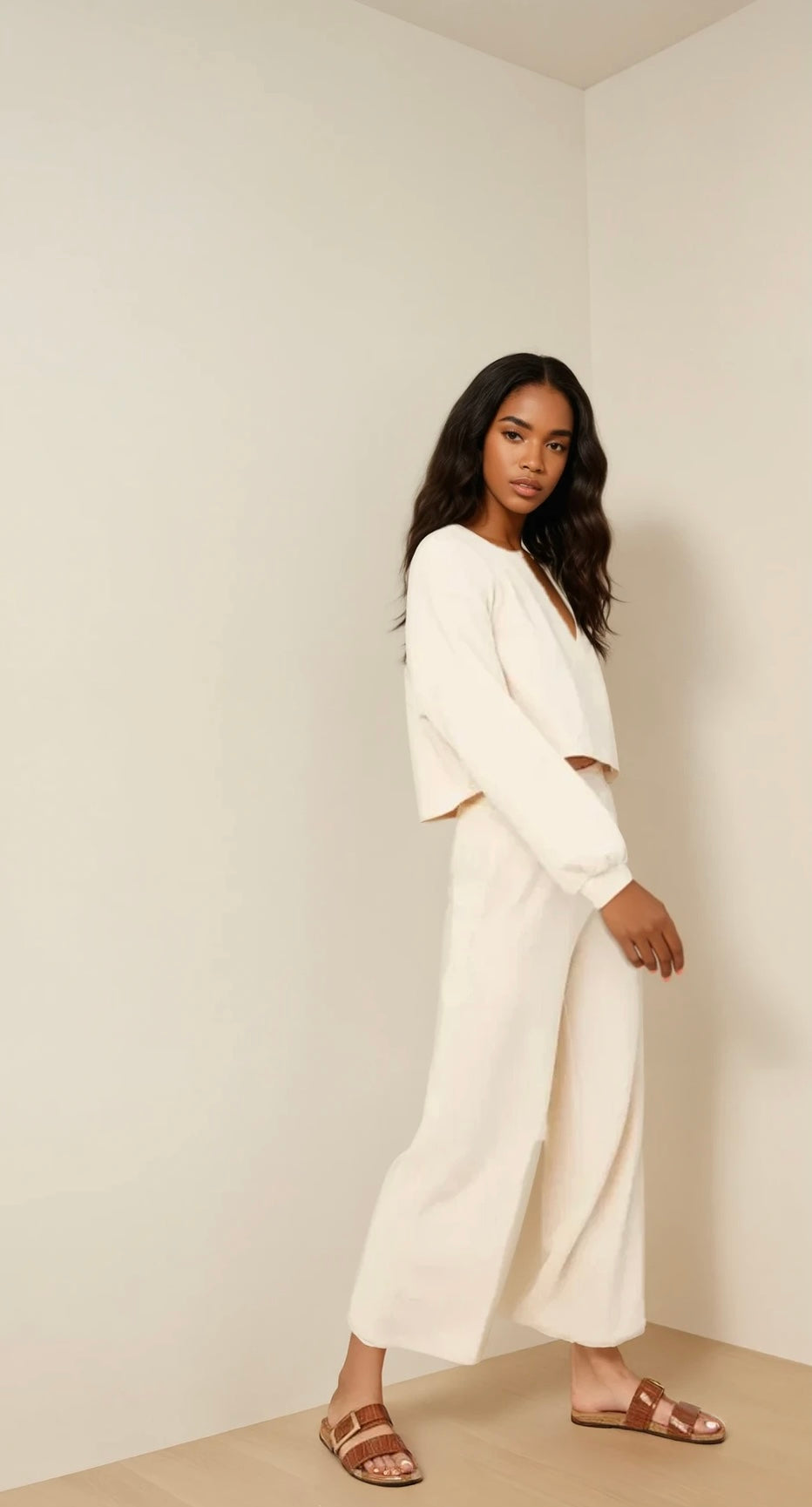 Knit Sweat Top and Pants Athleisure Lounge Sets