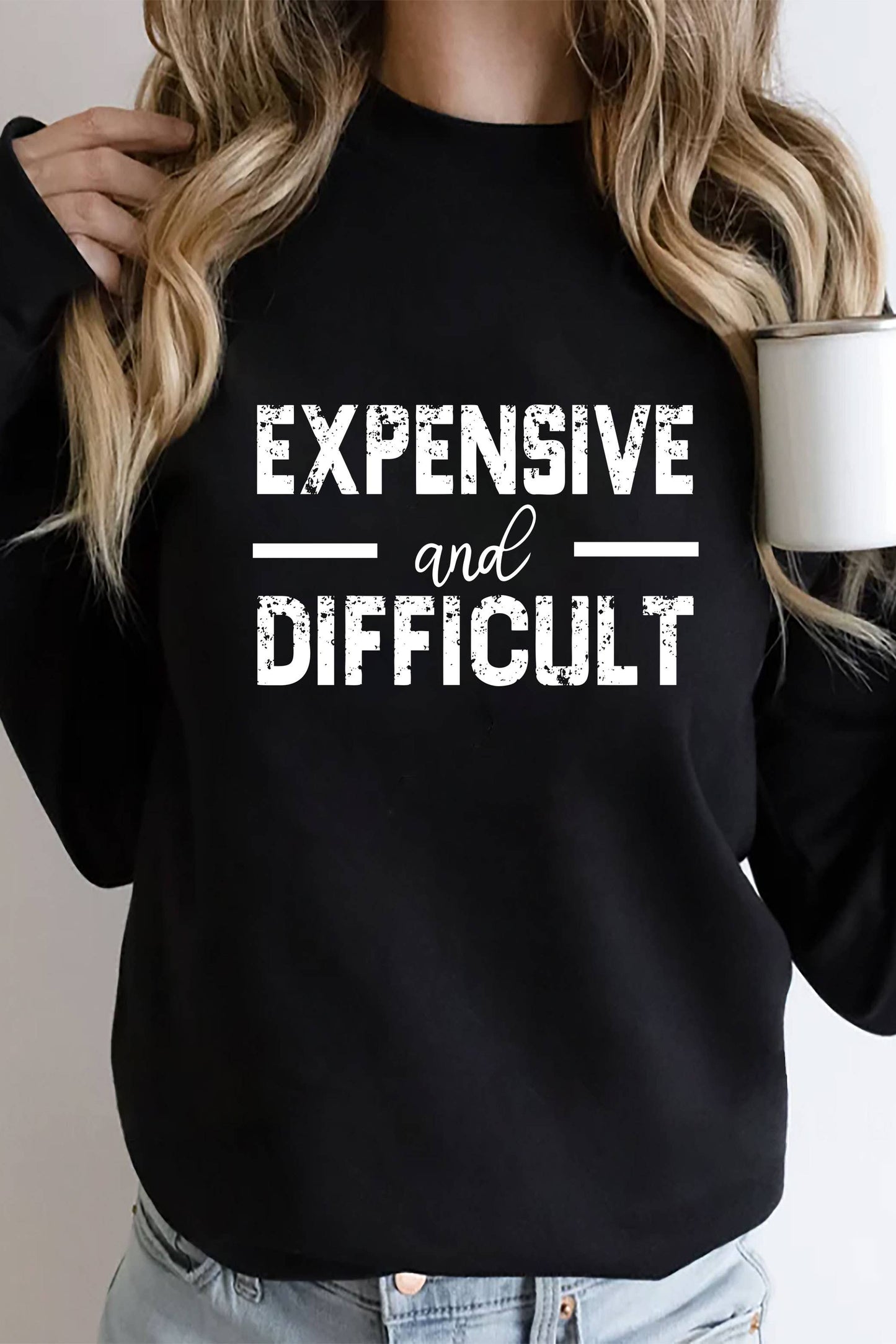 Expensive and Difficult, Unisex Crewneck Fleece Sweatshirts