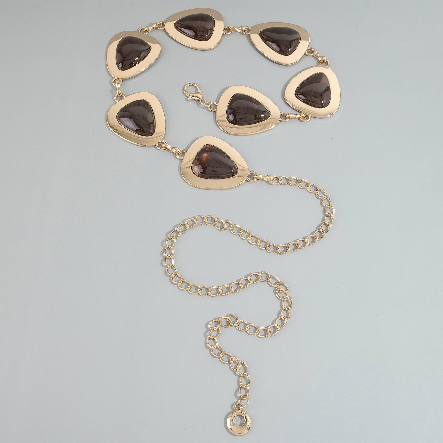 Triangle Resin Stone Link Chain Belt