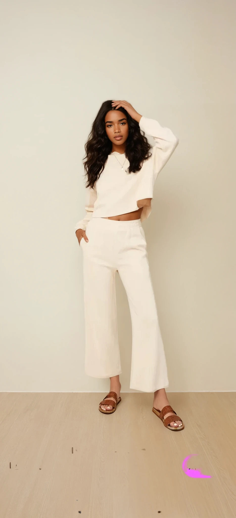 Knit Sweat Top and Pants Athleisure Lounge Sets
