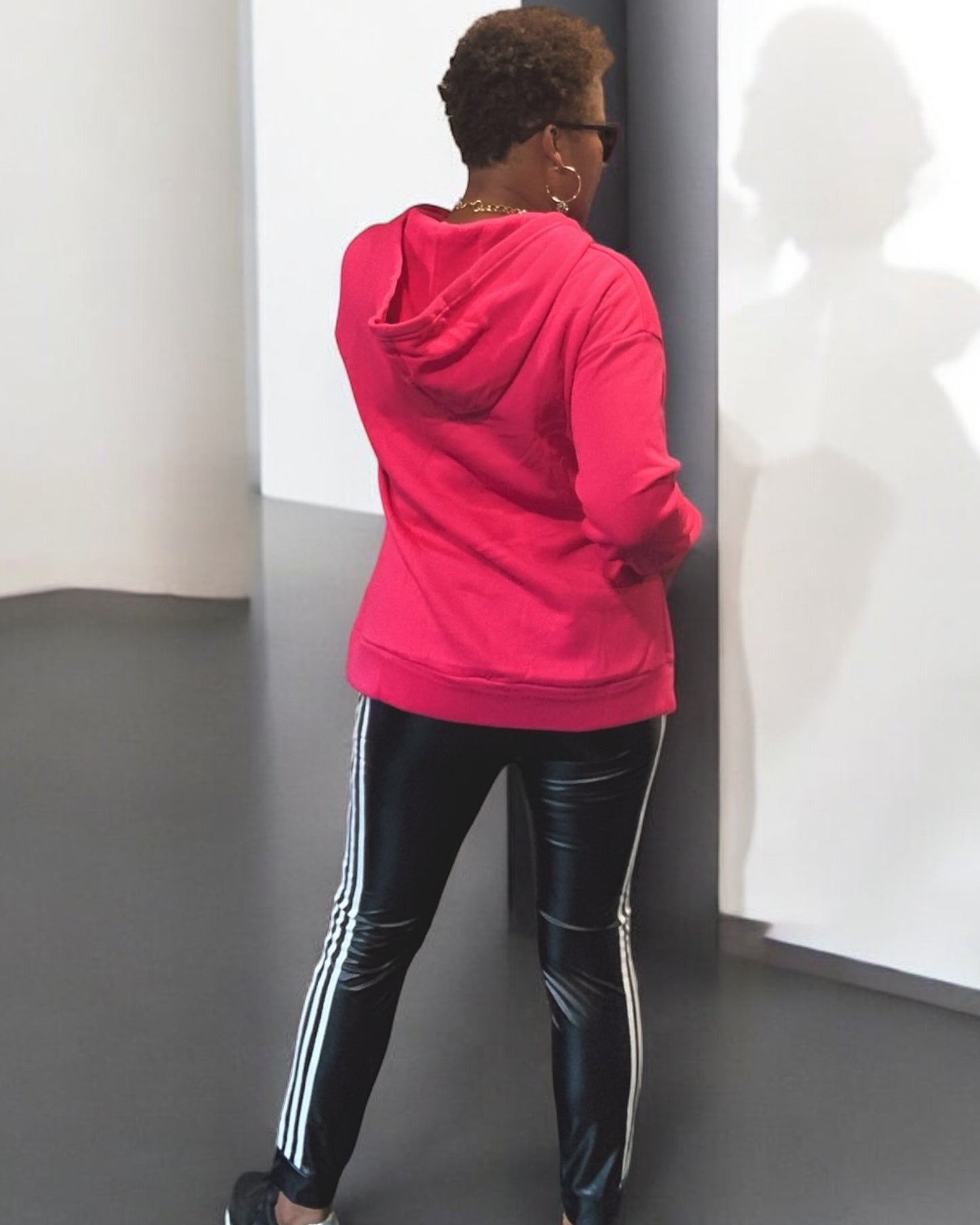 Monaco High Low Hoodie With Metal Zipper