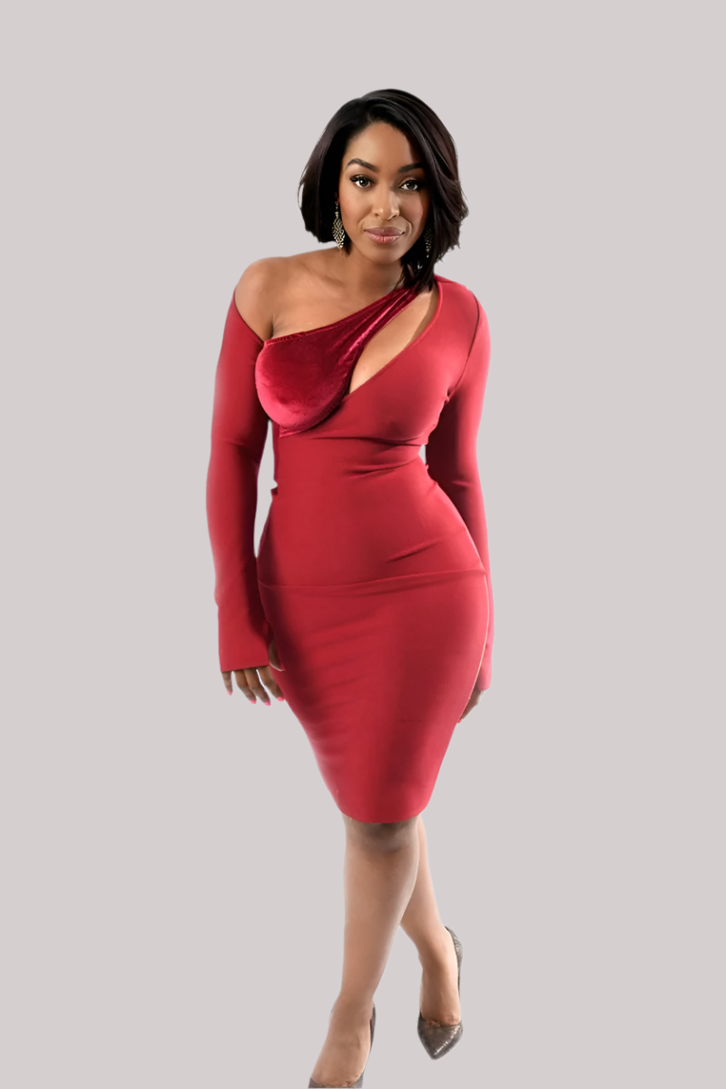 Red bandage dress on sale