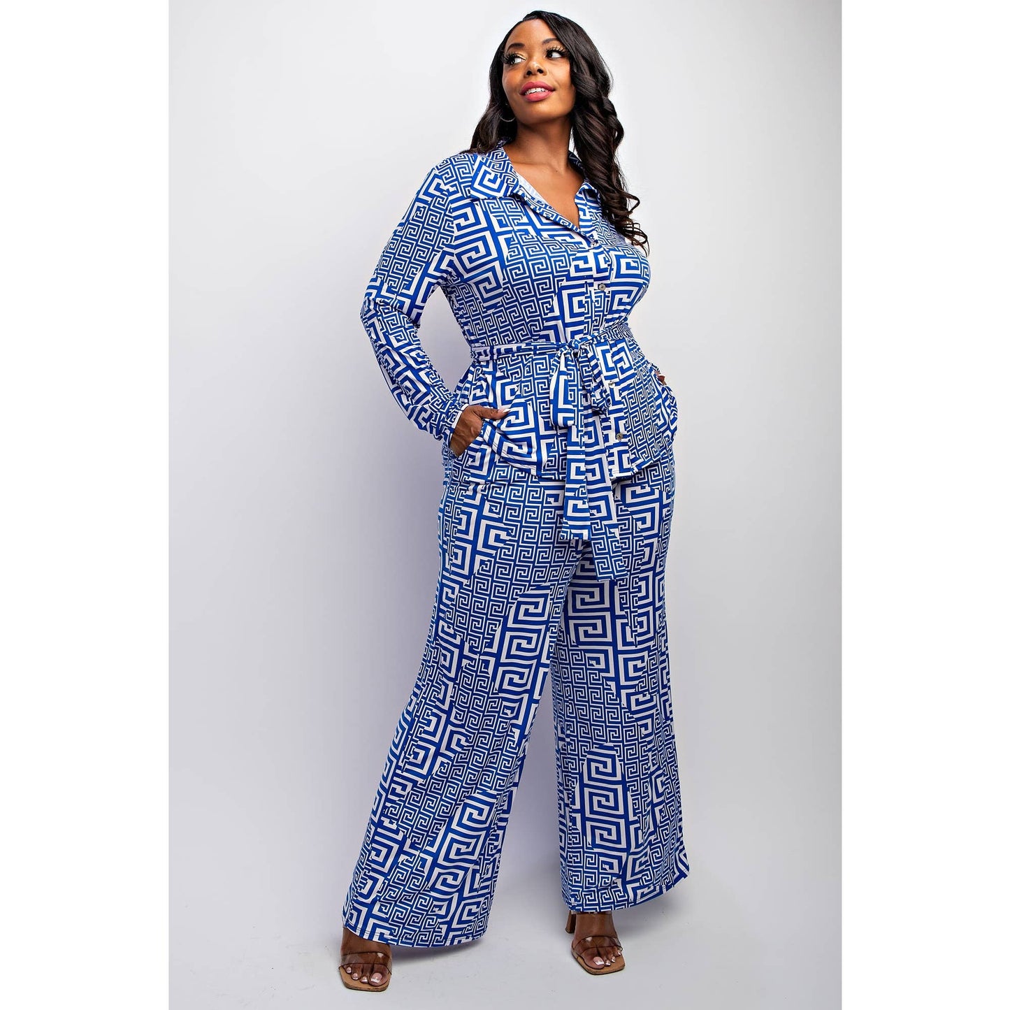 Leeza Long Sleeve Two Piece Pants Set