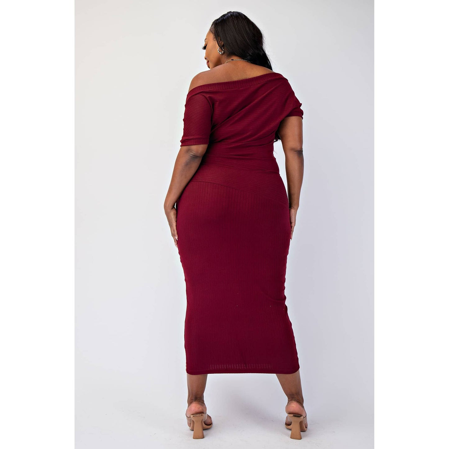 Omega Ribbed Knit Dress