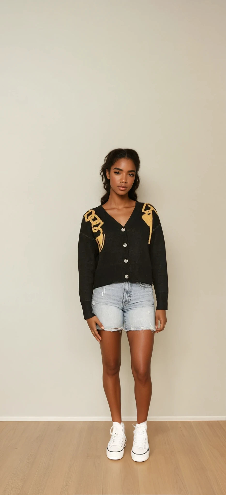 Lock and key cropped cardigan