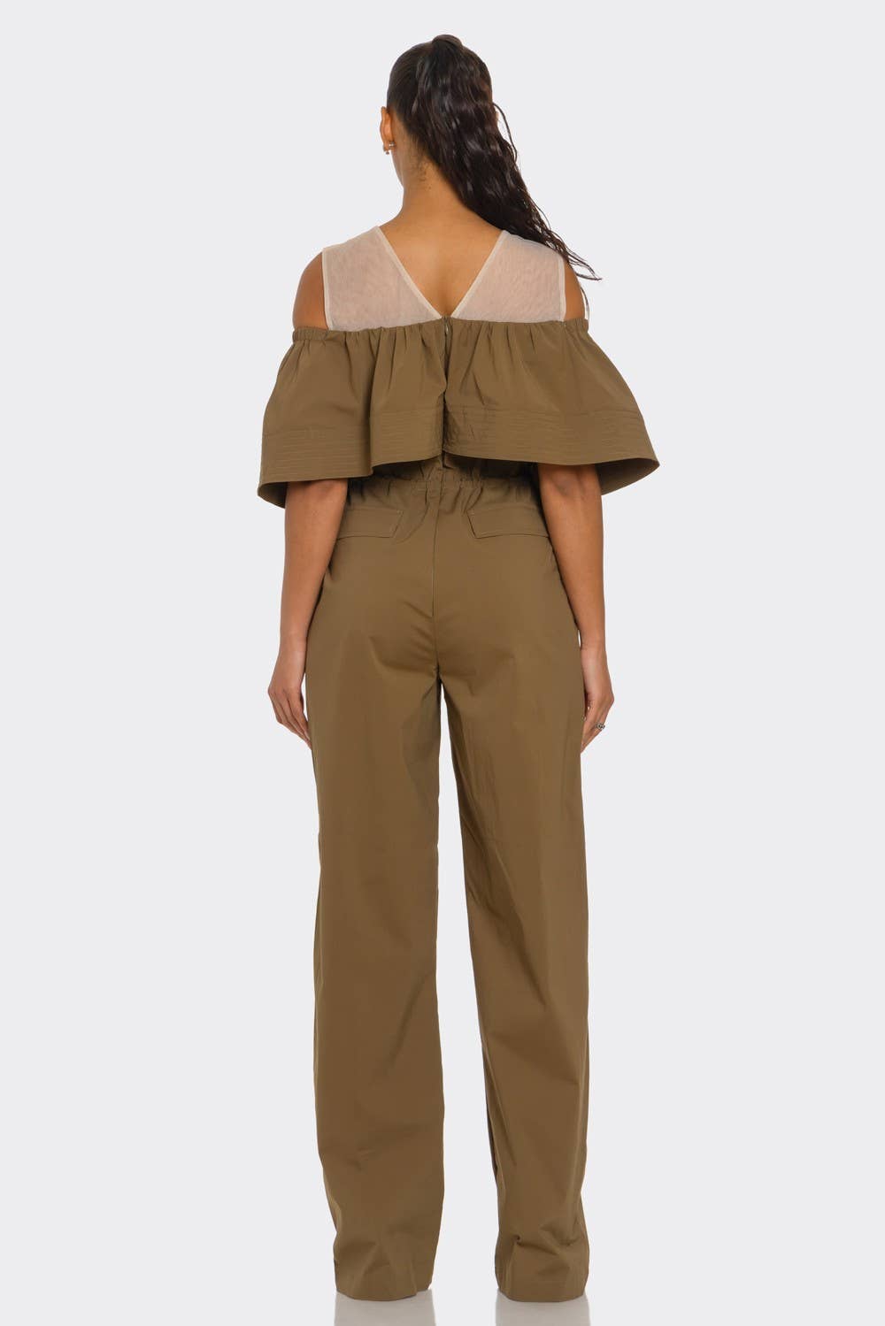 Essence Off-Shoulder Utility Jumpsuit