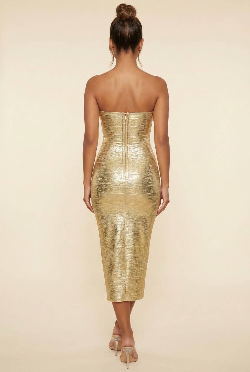 Aleatha Bandage Midi Dress by Hers & Mine