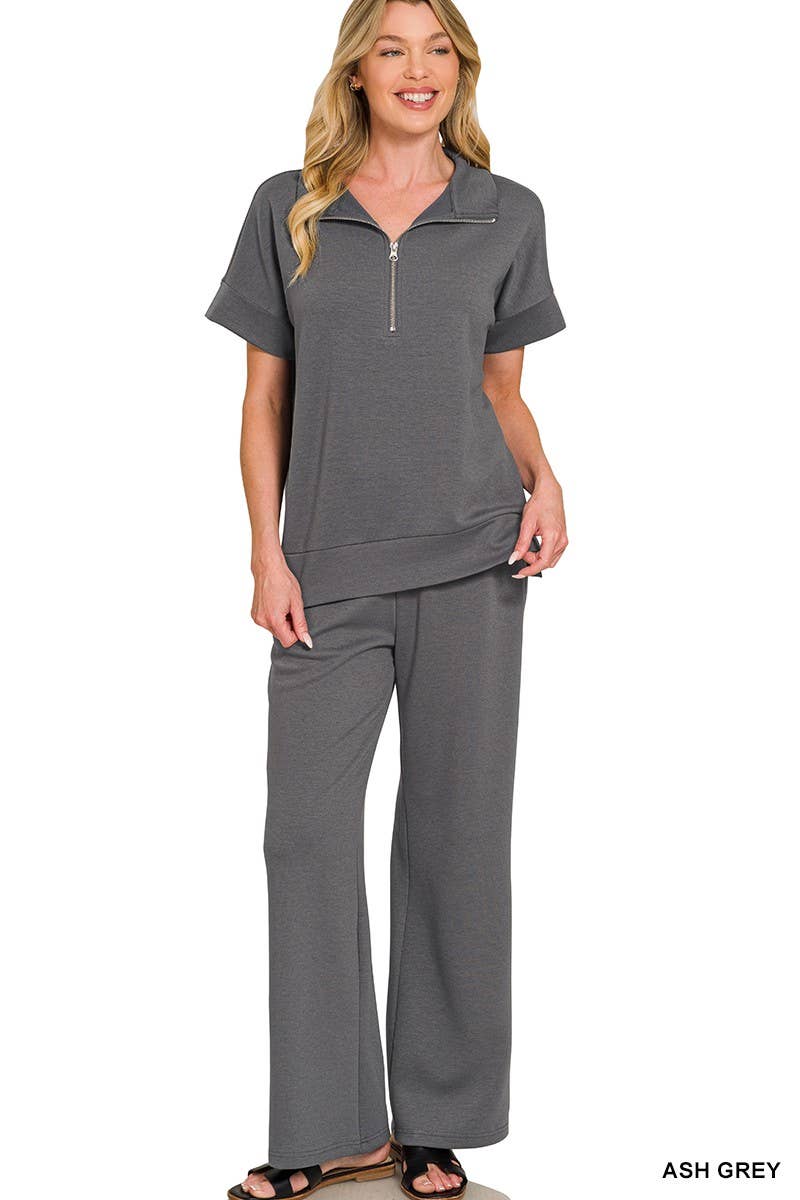 Scuba High Neck Half Zip Bottom