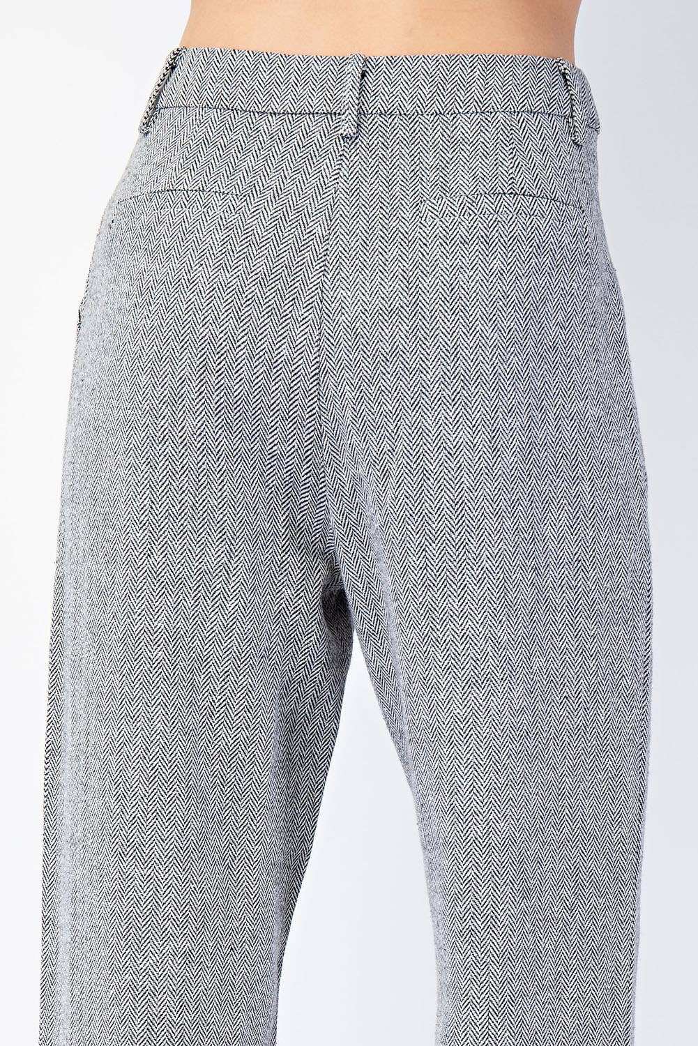 Herringbone Woven Trousers