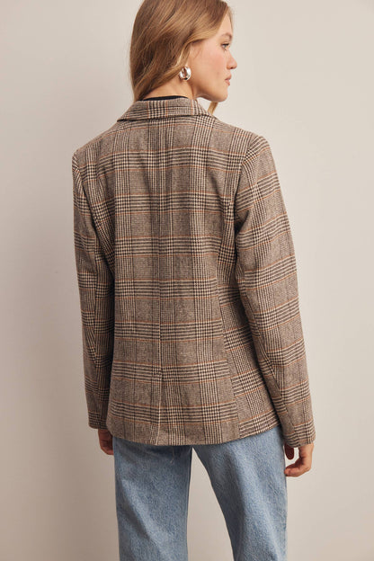 Plaid Tailored Blazer by Forte