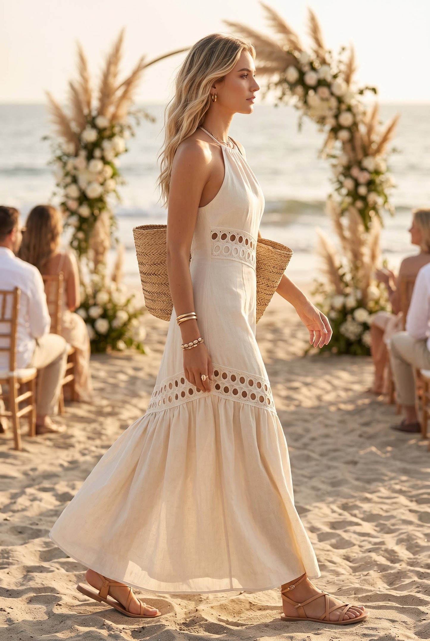 Brie Lace Trimmed Maxi