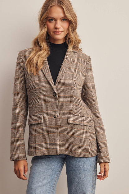 Plaid Tailored Blazer by Forte