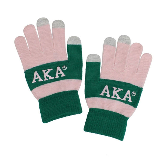 AKA Pink Finger Touch and Grip Knit Winter Gloves