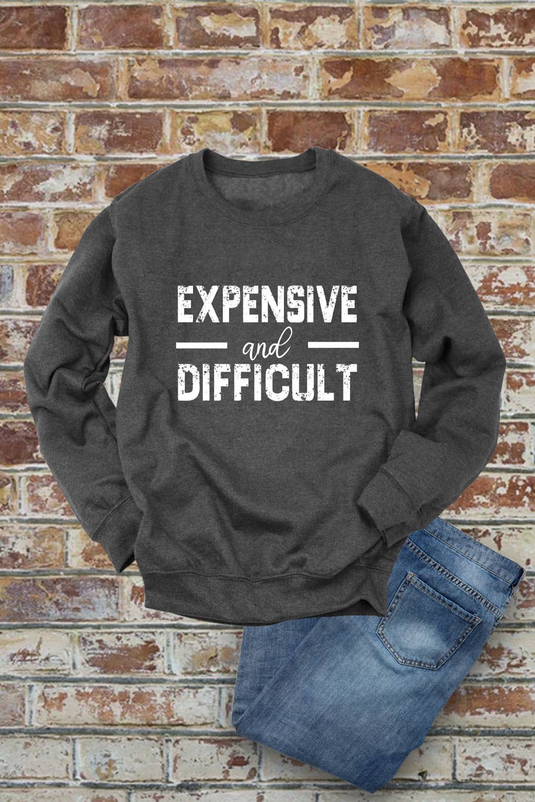 Expensive and Difficult, Unisex Crewneck Fleece Sweatshirts