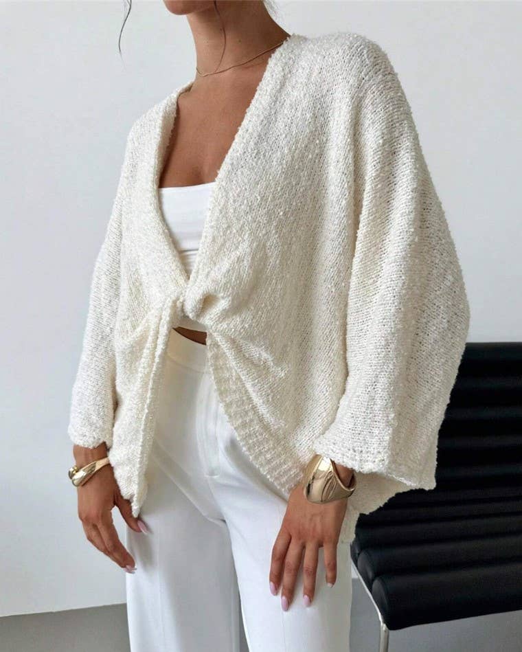 Janet Crossover V-Neck Cardigan Sweater