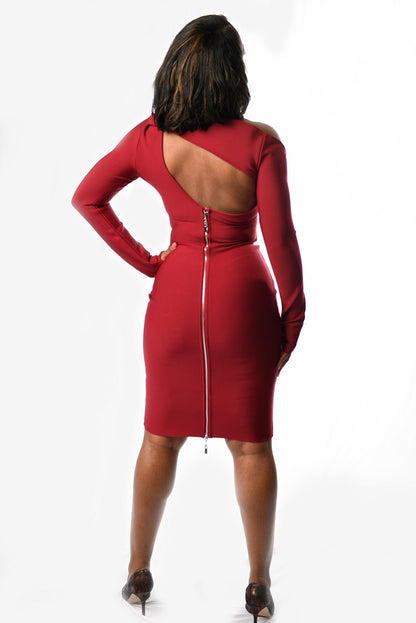 Chic Red Bandage Dress