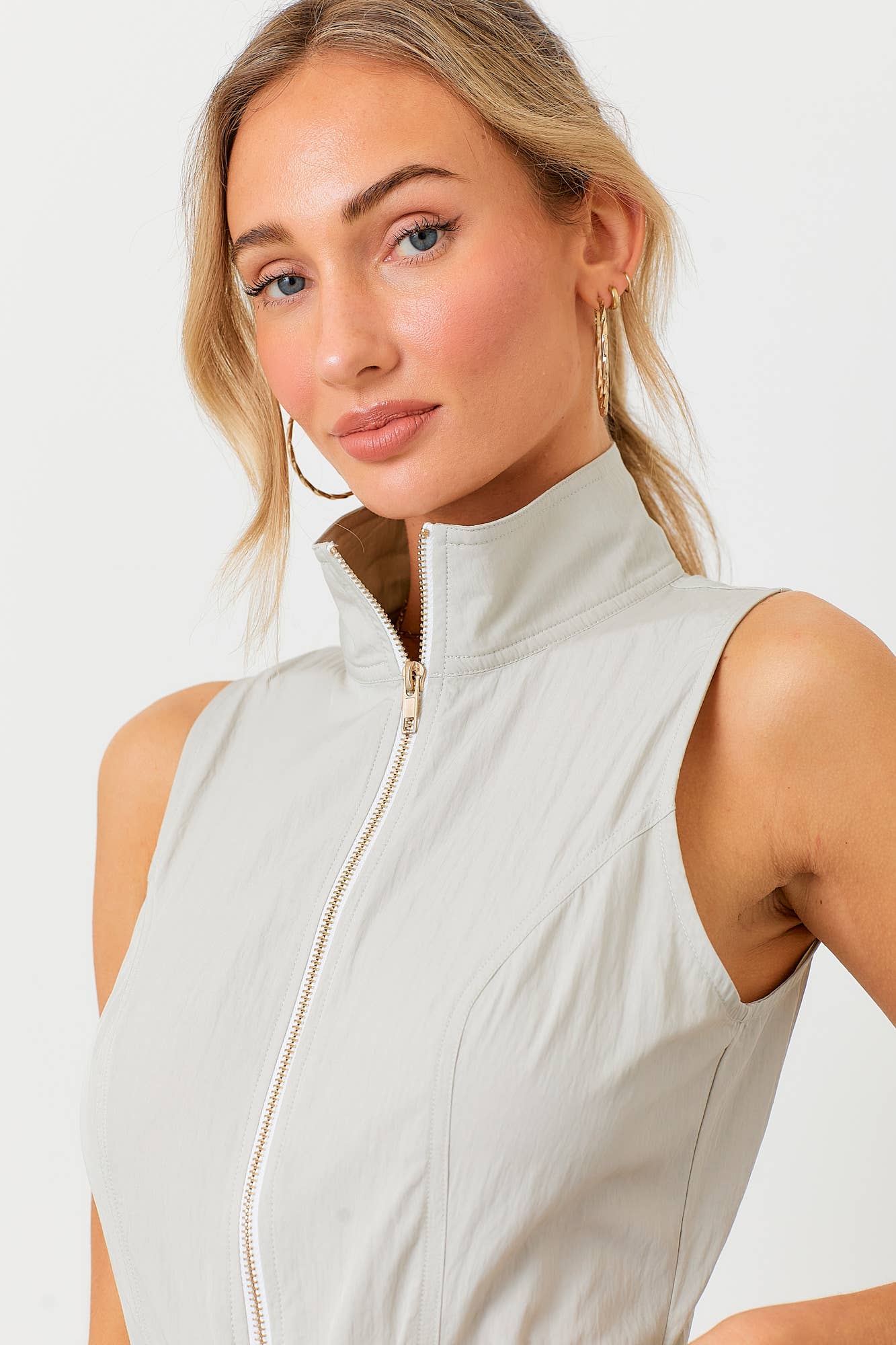 Sleeveless Utility Belted Mini Dress