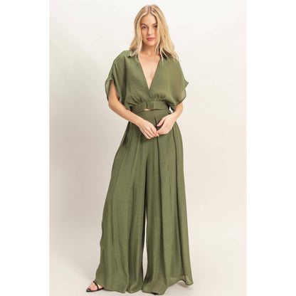 Breezy Collared Wrap Top