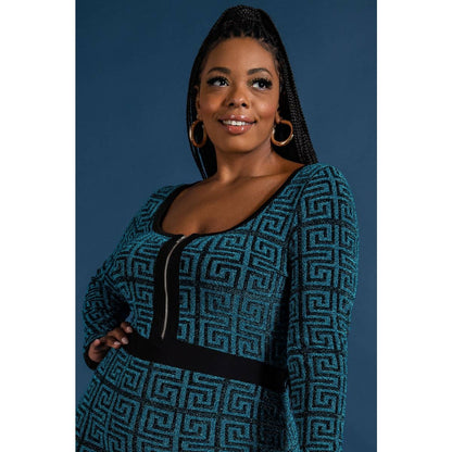 Monte Monogram-pattern zip-up dress