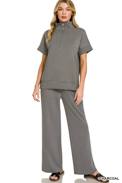 Scuba High Neck Half Zip Bottom