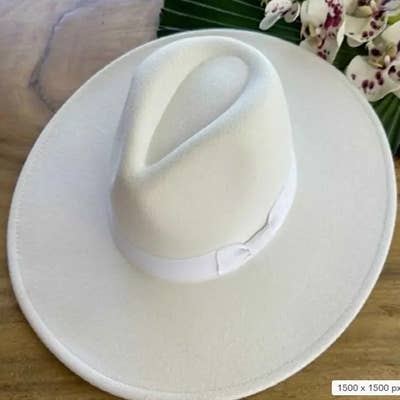 Vegan Felt Panama Hat W/Ribbon