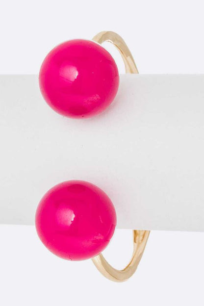 Oversize Beads Iconic Hinged Bangle