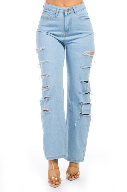 DENIM JEANS MULTI CUT