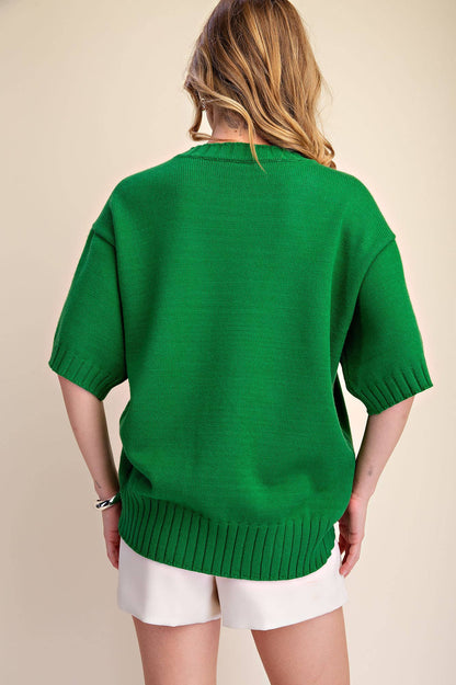 Soft Feel Asymmetric Hem Sweater By Glam Apparel