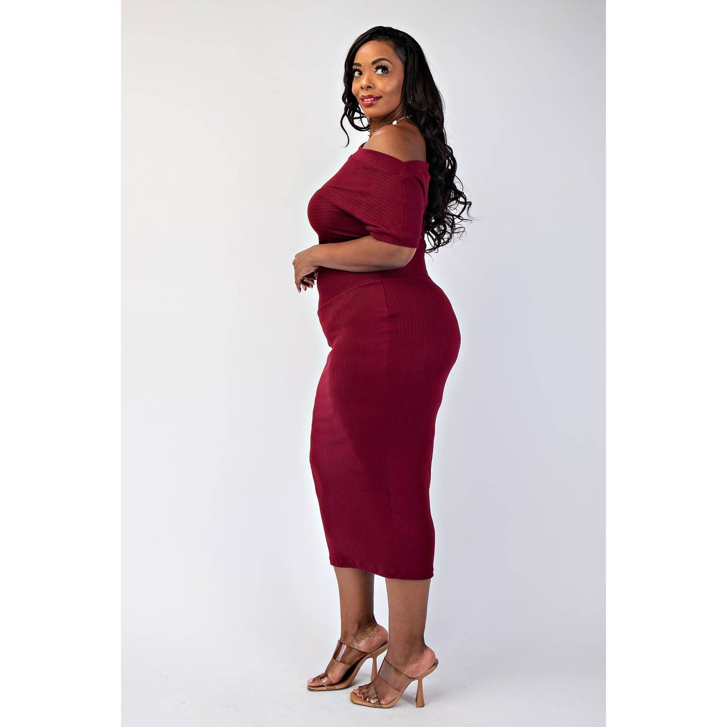 Omega Ribbed Knit Dress