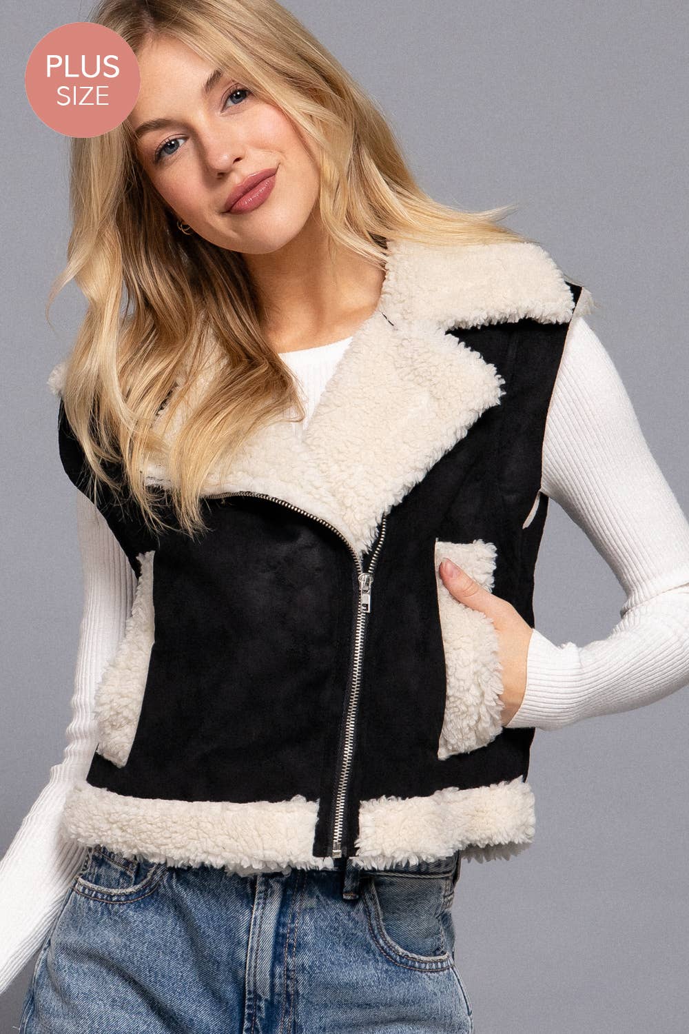 McKenzie Vegan Suede Vest by Active Basic