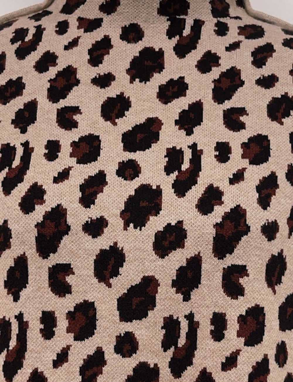 Legacy Leopard Print Mock Neck Sweater