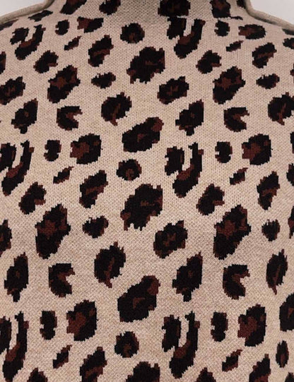 Legacy Leopard Print Mock Neck Sweater