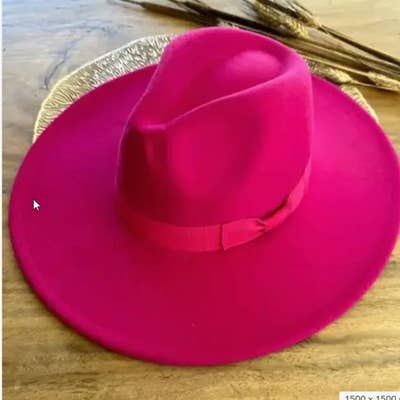 Vegan Felt Panama Hat W/Ribbon