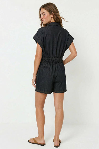 Kerri Relaxed Button Front Romper
