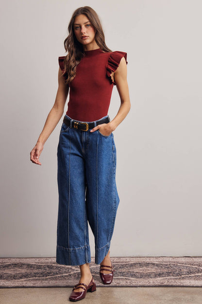 Cameo Ruffle Top By Forte