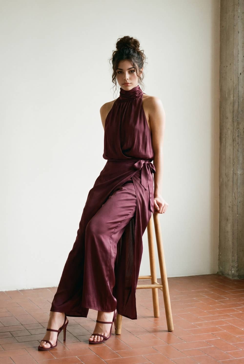Jasmine Wrap Trousers with Tie by Edit By Nine