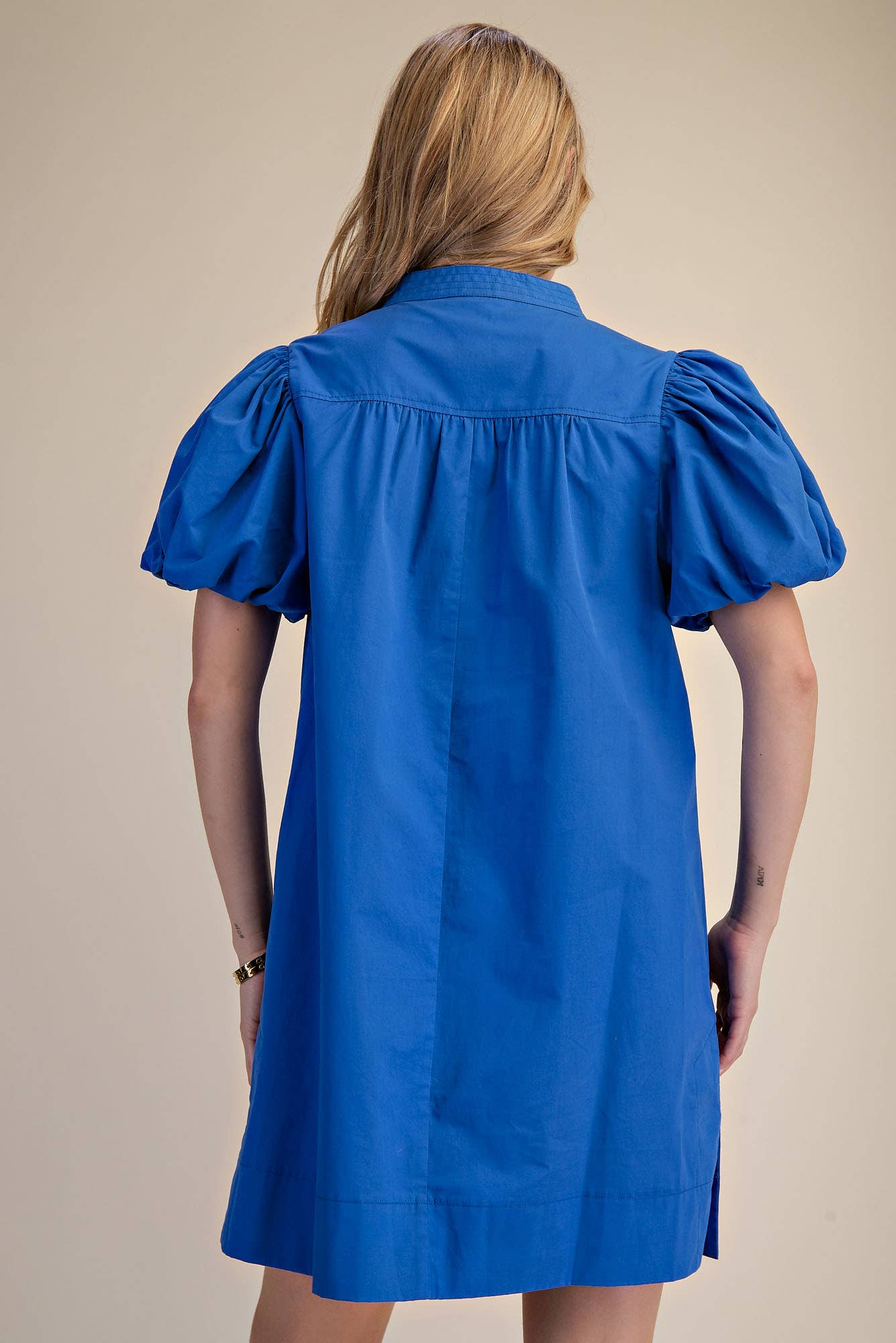 China Bubble Sleeve Mini Dress