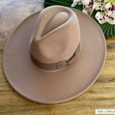 Vegan Felt Panama Hat W/Ribbon