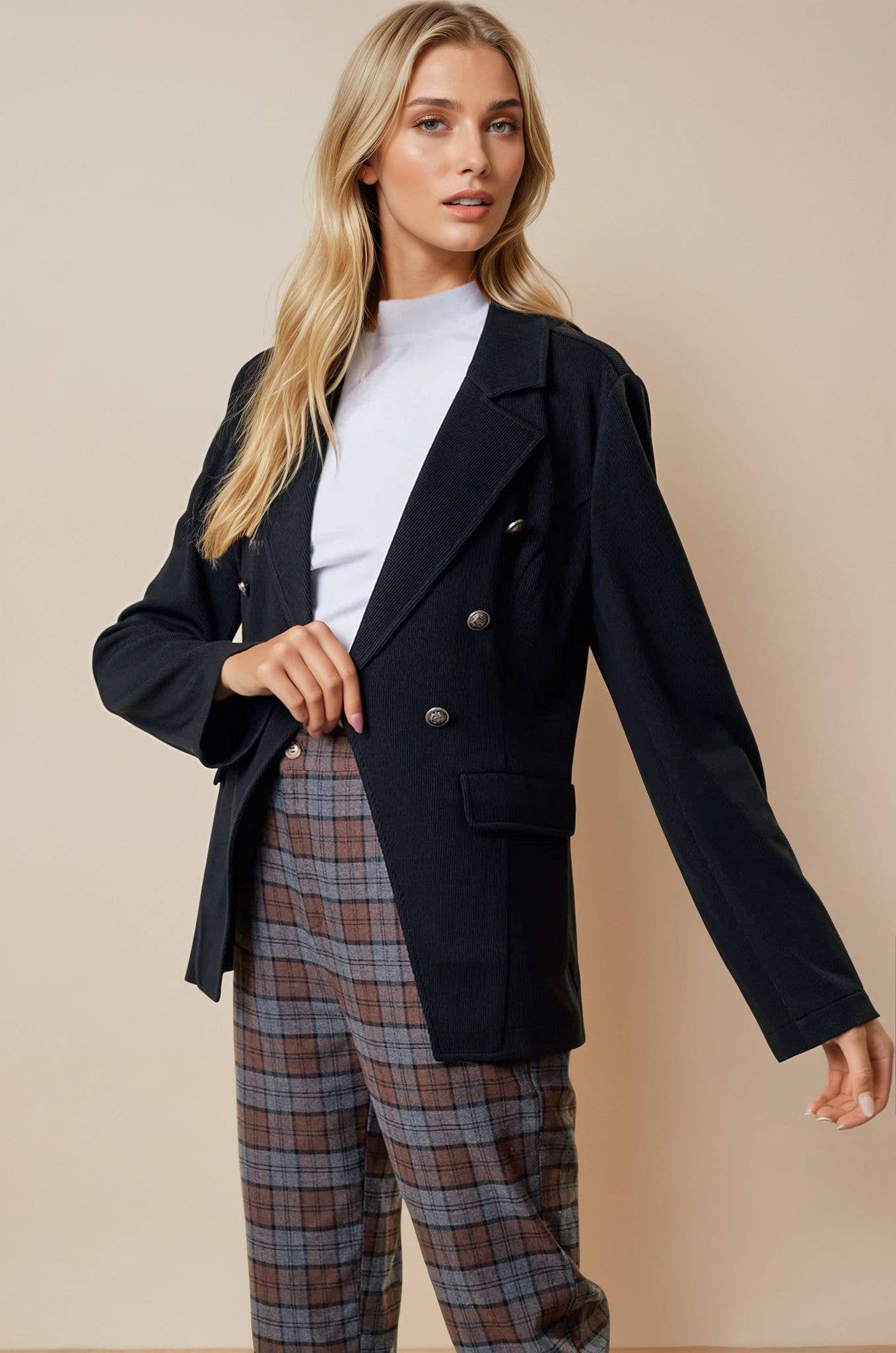 CHRIS DOUBLE BREAST BLAZER